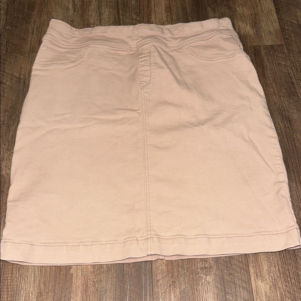 The Main Street‎ Exchange 'Sara' Midi Stretch Denim Skirt in Dusty Rose sz 16